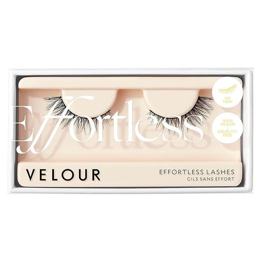 Velour Effortless Lashes, Natural Looking False Eyelashes, Fluffy & Lightweight No Trim Eyelashes, Reusable Fake Lashes For All Eye Shapes, Vegan & Cruelty-Free, Lash Glue not Included (Mini Me)