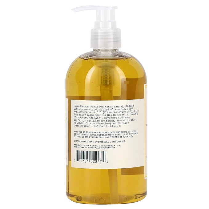 Stonewall Kitchen Lemon Parsley Hand Soap, 16.9 Ounce