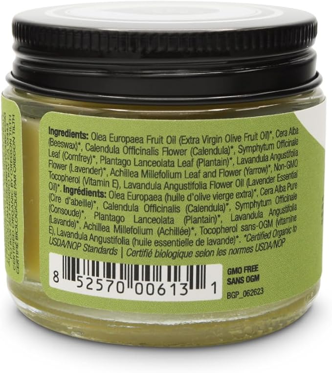 All Good Goop Organic Skin Care Recovery Balm - All Purpose Ointment w/Calendula, Lavender, Beeswax - Chafing Cream, Dry Skin Salve, Cracking Lip Moisturizer - Soothes, Hydrates & Calms - 2oz