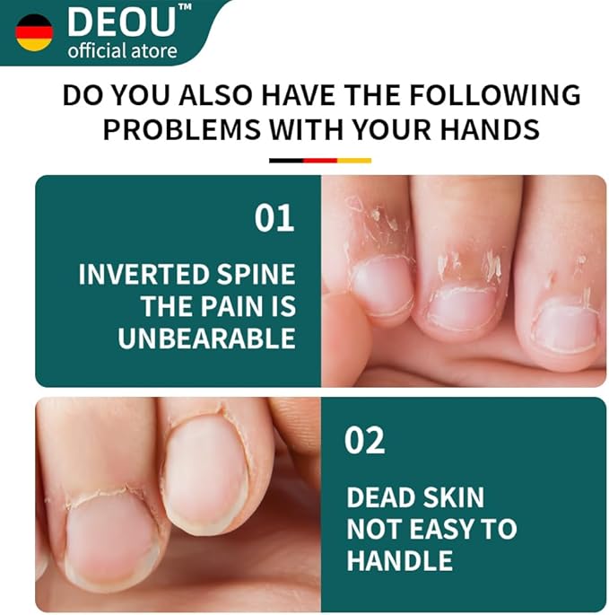 DEOU professional cuticle scissors, salon manicure tools, stainless steel eyelash trimmer, Manicurist nail care blade, extremely sharp, for women's manicure (Cuticle scissors+Steel push)