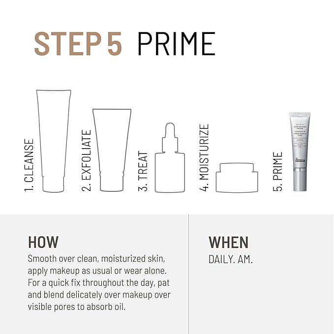 Dr. Brandt Pores No More, Pore Refiner Primer Bundle - Instantly Minimizes the Appearance of Pores, Absorbs Oil & Mattifies Shine - 0.5 fl oz + 1.0 fl oz Size