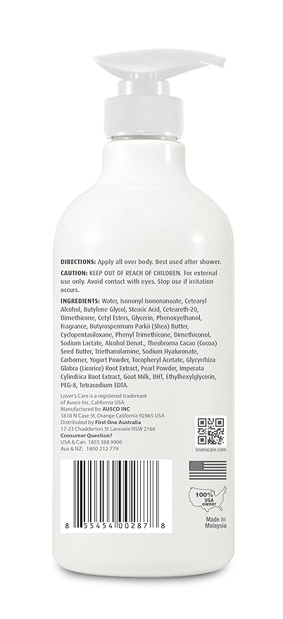 Lovercare Goat Milk Body Lotion for Dry Skin Pearl 27 fl oz (800ml) - Single…