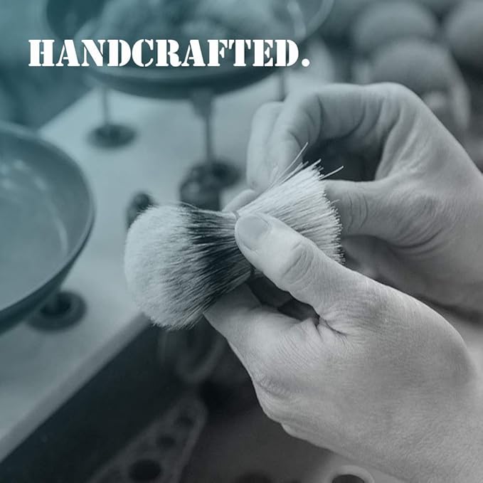 JEQUIL&CORENVEO Fine Silvertip Badger Bristle Shaving Brush, With Heavy Weight Resin Base (Curved Top)