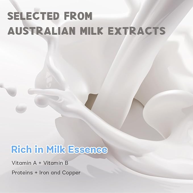 Skincare Kits Milk Girls Gifts - Teen Skin Care Set - Skin Care Routine Kit for Women - with Hand Wax,Sunscreen,Face & Eye Cream,Exfoliating Scrub,Cleanser - Mother's Day Gifts (8PCS, Milk)