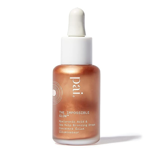 Pai Skincare - The Impossible Glow Organic Hyaluronic Acid + Sea Kelp Glow Drops | Natural, Vegan, Sensitive Skincare (Bronze, 1 fl oz | 30 ml)