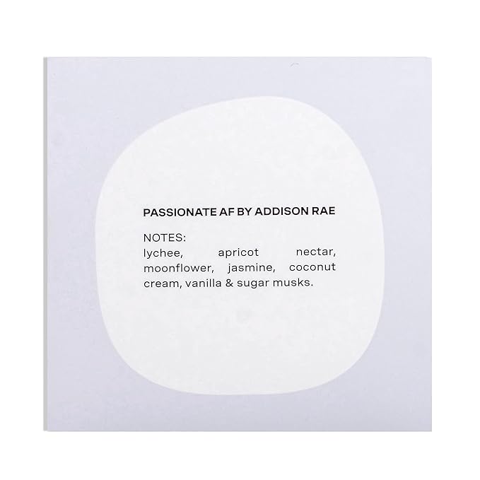 Addison Rae Fragrance Passionate - Luxury Perfume for Women - Fruity Floral Vanilla Scent - Eau De Parfum - Notes of Lychee, Jasmine - Long Lasting Vegan Travel Cologne - Gift for Her - 1 oz EDP Spray