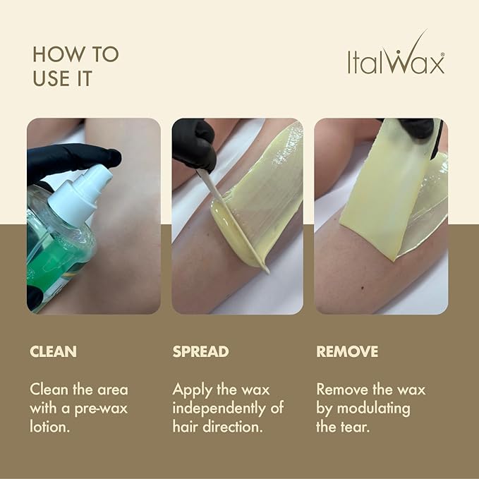 Italwax White Chocolate - 1kg / 2.2lb - Hard wax beads for hair removal - Natural formulation ideal for all skin type - Vanilla aroma - Recommended for Bikini Area and Armpits