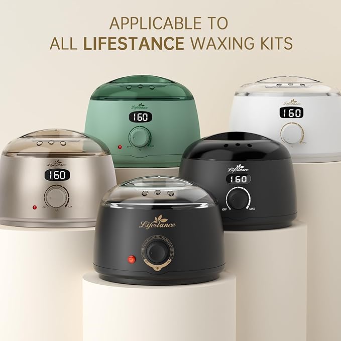 Lifestance Wax Beads Set, 5 Kinds of Waxing Beads, Hard Wax Beans with 57 Items Silicone Spatulas, Perfect for Any Waxing Warmers for Hair Removal for Bikini, Underarm, Eyebrow, Legs