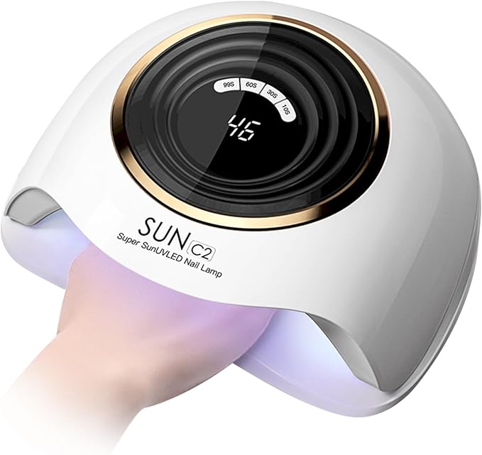 UV Light for Gel Nails, 248W Professional UV LED Nail Dryer with 63 Beads, Fast Curing Gel Polish Lamp Auto Sensor 4 Timer Setting, Nail Art Drying Tools for Home Salon Manicure