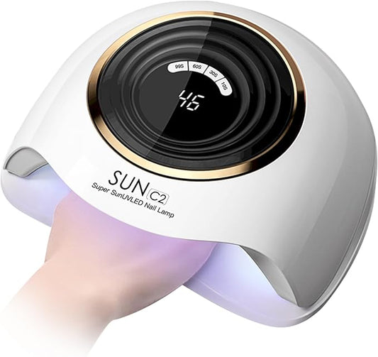 UV Light for Gel Nails, 248W Professional UV LED Nail Dryer with 63 Beads, Fast Curing Gel Polish Lamp Auto Sensor 4 Timer Setting, Nail Art Drying Tools for Home Salon Manicure