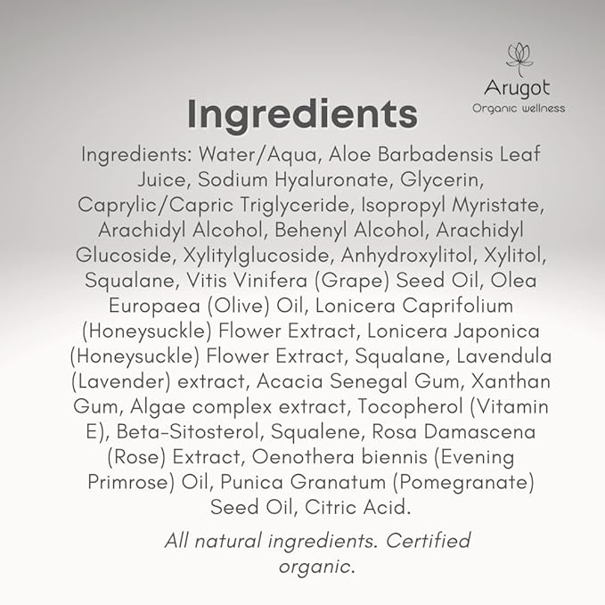 Organic Hyaluronic Acid Serum - Anti-Aging, Hydrating, and Moisturizing for All Skin Types - 30ml