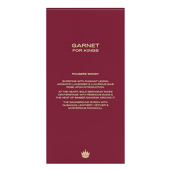 Garnet from - Perfume for Men - Energetic and Daring Scent - Opens with Notes of Lavender and Pink Pepper - Perfect for Date Night or Evening Out - 2.5 oz EDP Spray