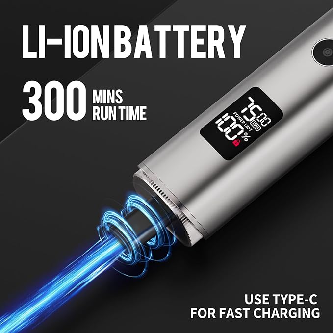 Electric Razor for Men Professional Detachable Wet/Dry Electric Foil Shaver with Pop-up Trimmer 70 Minute Runtime, Rechargeable Precision Trimmer (Silver)