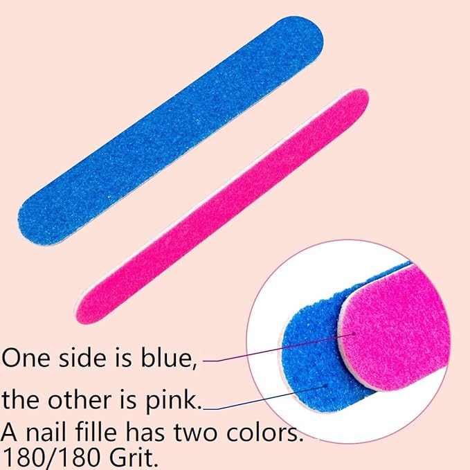 (100 Pcs) Kheoxusa Bulk Nail Files Individually Wrapped,Nail File Individually Wrapped,Nail Files Individually Wrapped,Nail File Bulk Individually Wrapped,Nail Files Bulk Individually Wrapped Mini