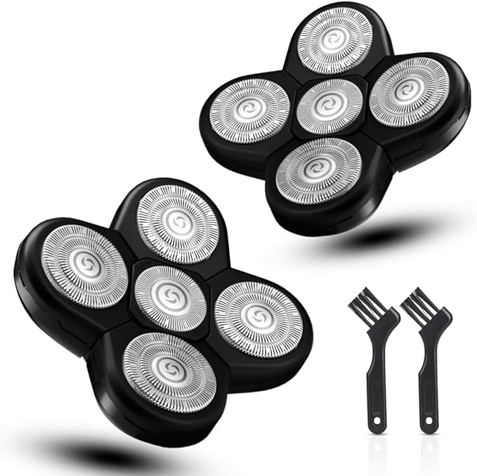 Upgraded Shaver Replacement Blades for Fre* Bi*d Replacement Blades, 5-Blade Rotary Electric Razor Head Shavers for Bald Men, Head Shaver Kit for Freedom, 2 Pack