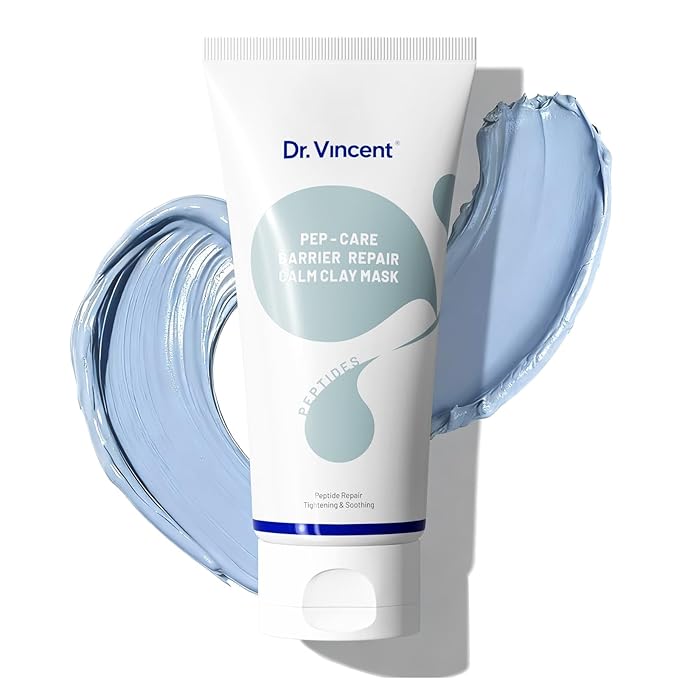 Clay Mask for Face, Pore Minimizing Mud Mask with Hydrolyzed Pearl Protein, Blue Clay Face Mask to Reduce Blackheads, Even Skin Tone, Balance Oil and Moisture, with brush for All Skin Types