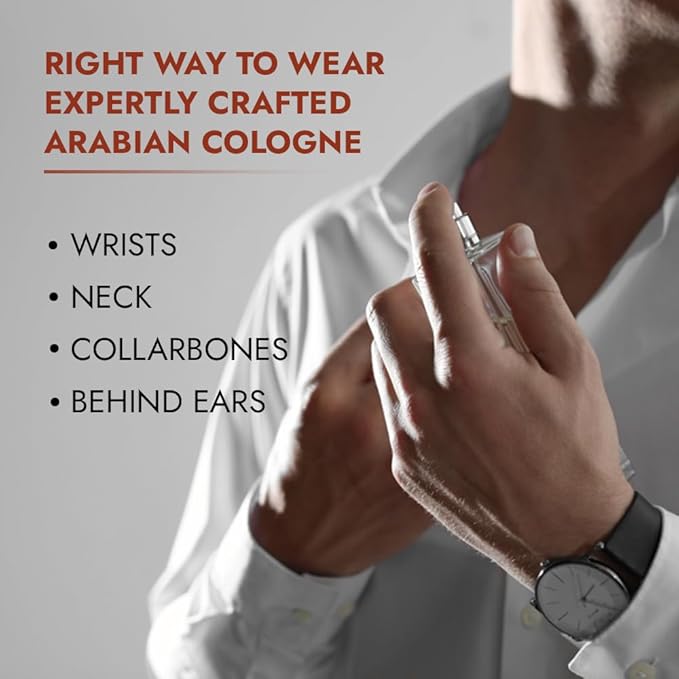 Al Haramain Sheikh - Cologne for Men - Long Lasting Perfume - Arabian Perfume for Men - Arabic Men's Cologne - Floral and Woody Fragrance - 2.9 oz