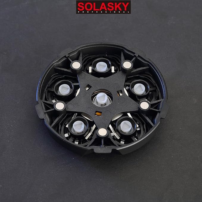 2 Pcs 6 Blade Magnetic Replacement Shaving Head, Washable Shaver Blade Heads Replacement for Head Shaver Razor for Men