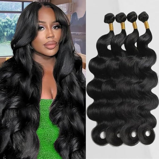 12A Body Wave Bundles Human Hair 16 18 20 22 Natural Black Color 100% Brazilian Human Hair Bundles For Women