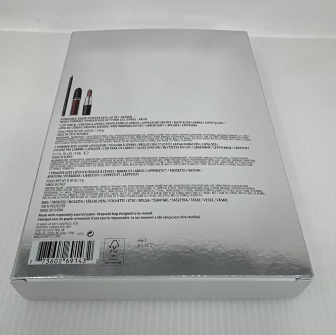 MAC Powdered Snow Powder Kiss Lip Brown XMAS'23