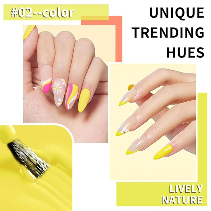 JR 9Colors 0.5oz Neon Gel Nail Polish Set Including Red Pink Nude Blue Orange Gel Polish Kit UV Light Soak Off Polish Home DIY Gift F