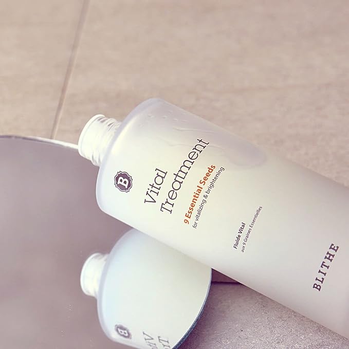 Blithe Vital Treatment 9 Essential Seeds Niacinamide Toner - Korean Skin Essence for Face, Clarifying Oily Skin Vitalizing & Dark Spots 5 Fl Oz
