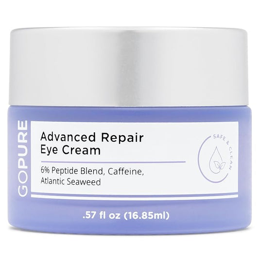 goPure Advanced Repair Eye Cream - Under Eye Cream for Puffiness, Bags, and Dark Circles, Visibly Improve the Look of Fine Lines, Wrinkles, and Crows Feet - 0.57 fl oz