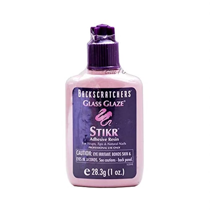 Backscratchers Glass Glaze Stikr Resin - Nail Wrap Adhesive for Tips, Extensions, and Charms