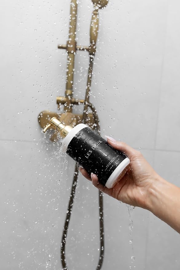 Les Deux Body Wash - Nourishing & Hydrating Natural Body Cleanser with Niacinamide, Probiotics, Rosehip & Marula Oils, No 4 - (Bergamot, Sandalwood, Vanilla). Sulfate free body wash