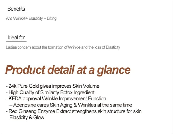 BOTONIX Natural Age Defying Cream 24K Gold and 8 Peptides Face Lifting and Firming Bundled with 1 Pack Oil Absorbing Blotting Paper