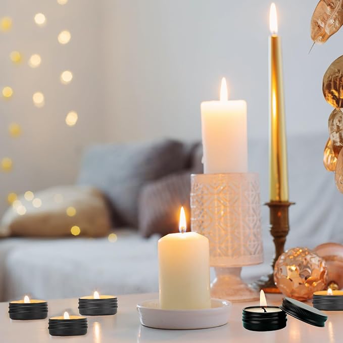 234 Pack Round Cans with Screw Lid 1/2 OZ Aluminum Metal Tins,for DIY homemade lotion bars, salves, and candles, Balms, Spices, Beard Balm, Crafts with 6 Markers 8 Sheets Label Stickers