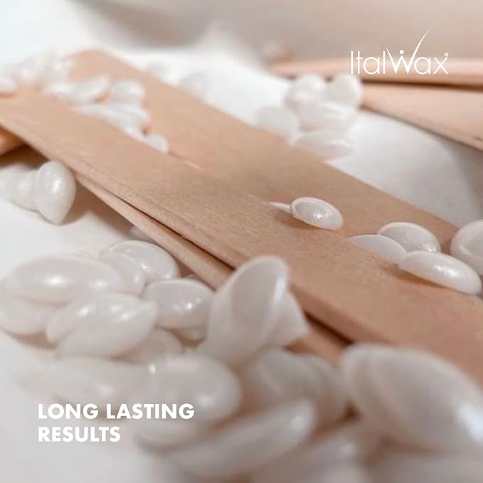 Italwax Top Line Crystal - 750g / 1.65lb - Hard wax beads for hair removal - Unscented - Synthetic formulation ideal for sensitive skins - Recommended for Bikini Area and Armpits