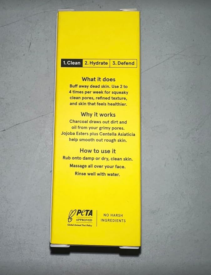 Lumin - Charcoal Scrub Deep Detox for Men - Face Cleanser for Men, Pre Shave Scrub, A charcoal face exfoliator that refreshes & rejuvenates the skin, Suitable for all skin types, 30ml, 1-Pack