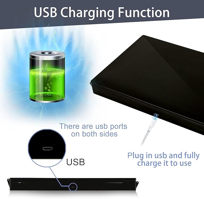 JANMPASK LED 3 Way Mirror for Self Cutting Mirror Vanity Barber Supplies Accessories 360 Makeup Mirror with Light Trifold to See Back of Head