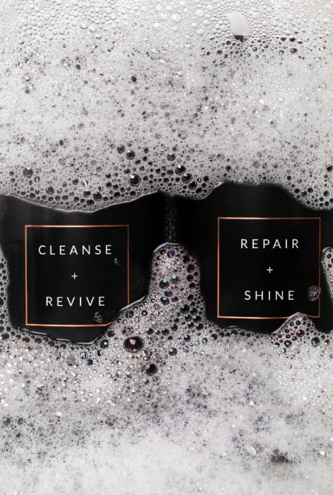 JSHealth Purifying Keratin Shampoo - Cleansing & Reviving Natural Shampoo for Color Treated Hair, Curly Hair & Dry Hair - Vegan, Sulfate & Paraben Free Formula, 350ml