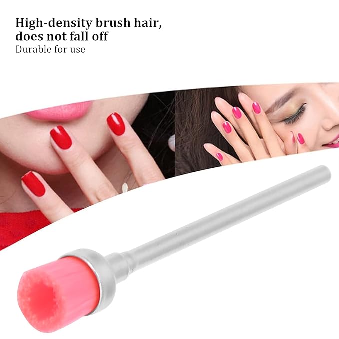 100pcs Nail Drill Bit Cleaning Brush - Nail Polishing Head Cleaner Stainless Steel Nail Head Cleaning Brush Nail Dust Brush Cleaner Manicure Tool Accessory for Manicure Pedicure(02)
