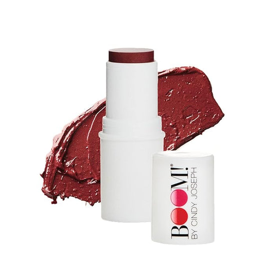 BOOM Beauty Boomstick Berry - All-in-One Cream Blush for Cheeks, Eyes & Lips - Long-Wearing, Blendable Makeup Blush Stick for Mature Skin - Cruelty-Free Lip Cheek Tint with Skincare Benefits