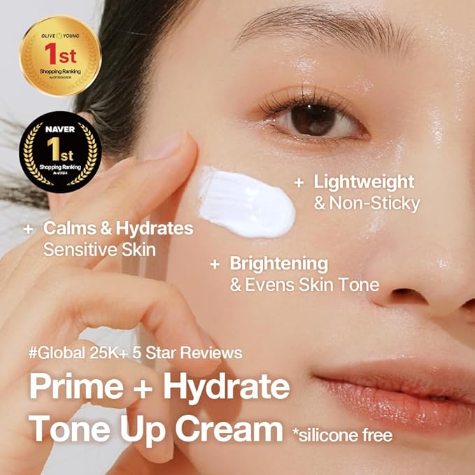 NDP Vitamin B9 Tone-up Cream, Silicone Free Face Primer for Pore Minimizing, Breathable Skin Formula, Glass Skin & Lightweight, Vegan Clean K-Beauty, 95% Purity Madecassoside (65ml / 2.19 Fl Oz)