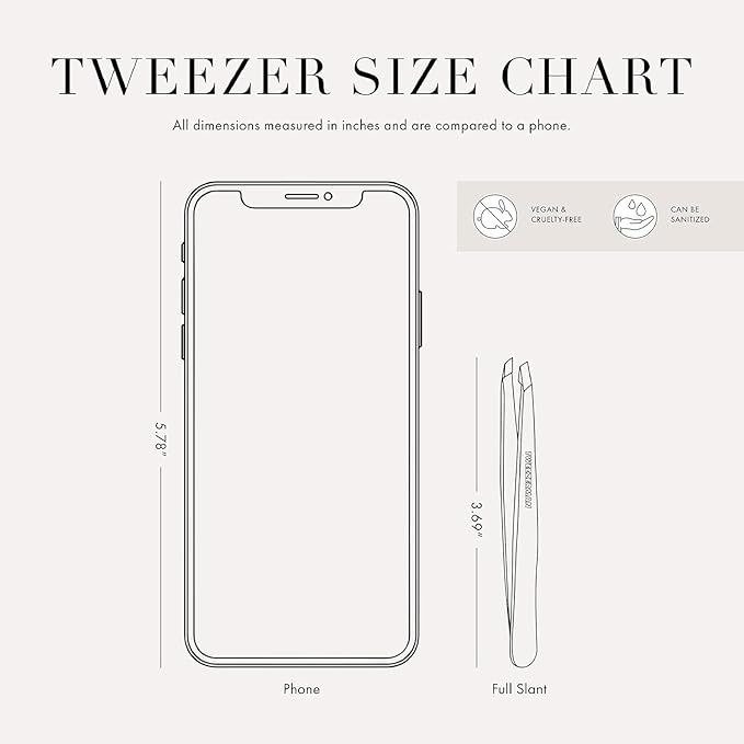 Tweezerman Stainless Steel Slant Tweezer - Eyebrow Tweezers for Women and Men (Sky Blue)