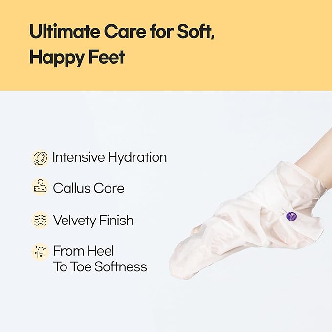 Epielle Hydrating Foot Masks, 6 Pairs Moisturizing Socks for Dry, Cracked Feet, Restores and Softens Skin with Jojoba Oil and Shea Butter, Korean Skincare, Mother's Day Gifts, Teacher's Appreciation