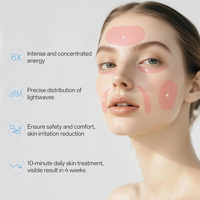 Red Light Mask for Face Women - 7 Colors Red Light Face Mask, Face Mask Skincare at Home, Cordless Device, Skin Treatment Mask Suitable for Women