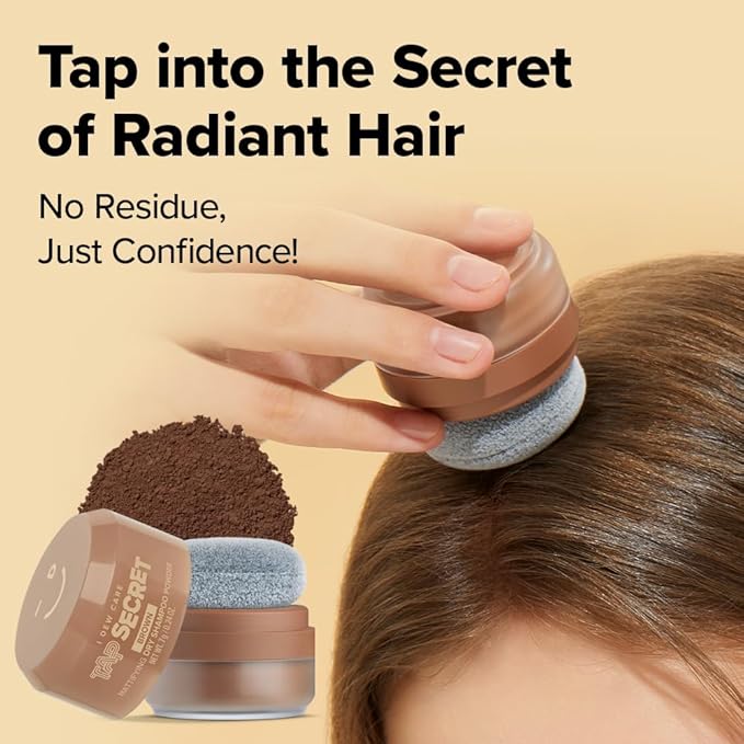 I DEW CARE Biotin Clarifying Dry Shampoo - Tap Secret Brown | Strengthening & Volumizing, Powder Type, Refillable, Travel size, Non-aerosol, Brunette, Korean Ginseng, Mother's Day, 0.24 Oz