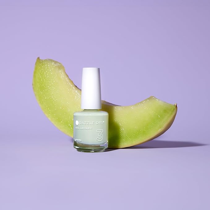 Dazzle Dry Nail Lacquer (Step 3) - Honeydew - A pale minty green with yellow undertones. Semi-sheer cream. (0.5 fl oz)