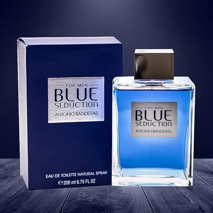 Antonio Banderas Blue Seduction Eau de Toilette Spray for Men, 6.8 Fluid Ounce