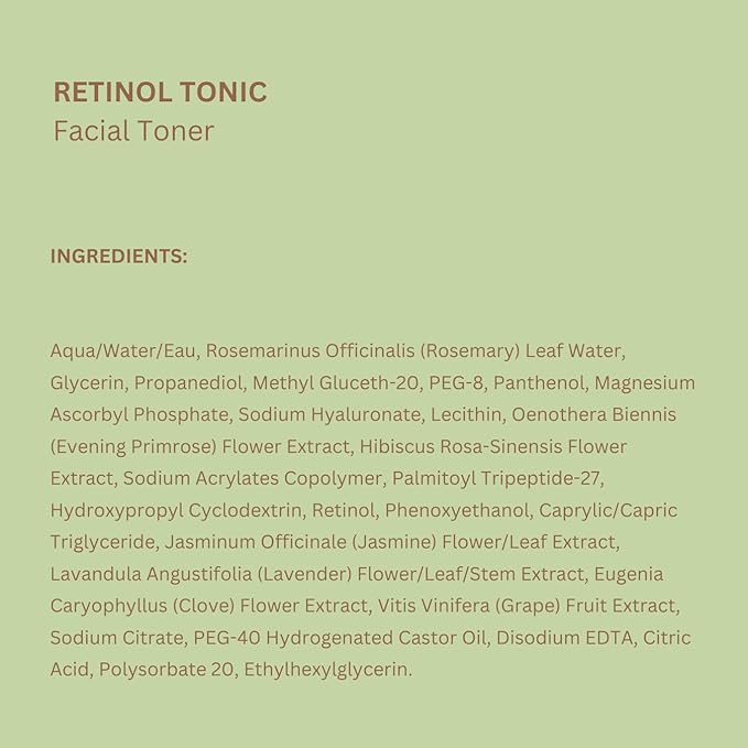 Pixi Retinol Tonic, Smoothing & Firming Facial Toner, Enhanced with Peptides to Boost Collagen Production, Alcohol-Free Daily Rejuvenating Toner, 250 ml / 8.5 fl oz