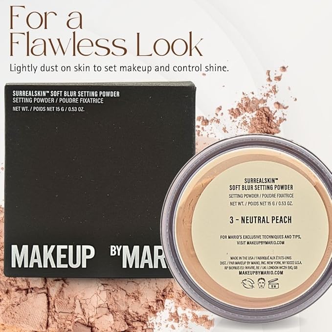 Makeup By Mario SurrealSkin Soft Blur Setting Powder - 3 Neutral Peach