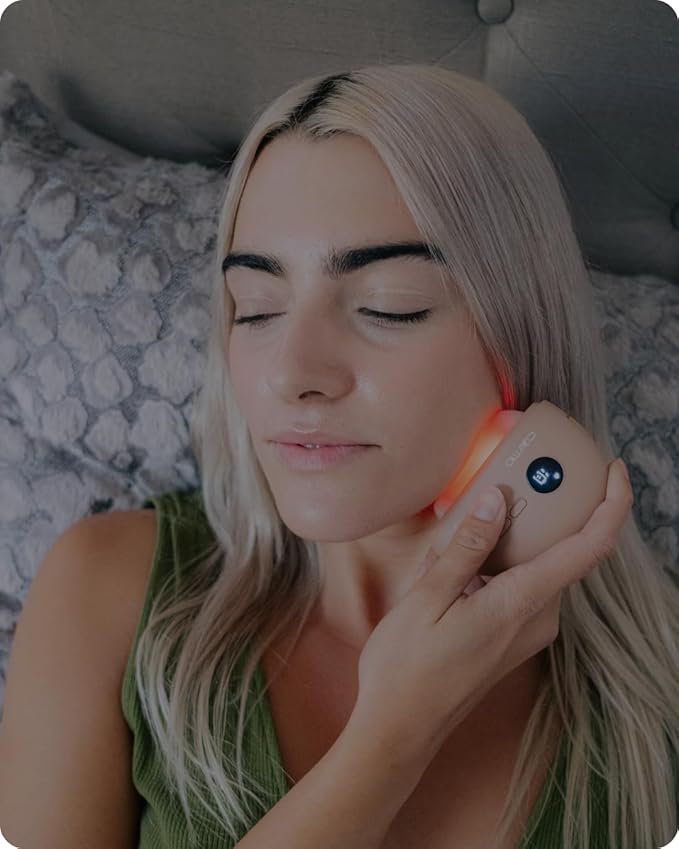 Cosmo LunaStone Gua Sha - Electric Face Massager & Body Scraper Tool - Premium Device for Facial Lifting, Skin Tightening, Jawline Sculpting, Puffiness & Myofascial Release, Acupressure (Terracotta)