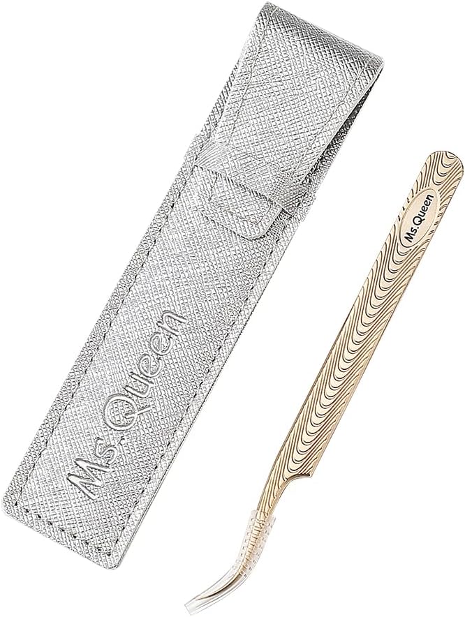Ms.Queen Lash Tweezers for Eyelash Extension-Professional Lashing Tweezers for Mega Volume Mink Eyelashes Extensions Applying