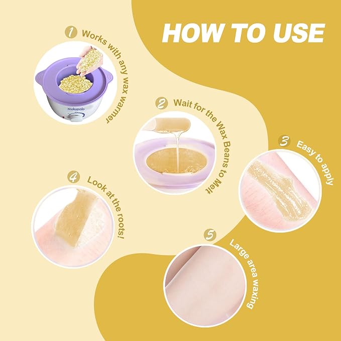 Hard Wax Beads for Sensitive Skin, 9.6oz Unscented Waxing Beads for Brazilian Waxing Women Men, Professional Stripless Wax Beans for Full Body, All Skin Type, Face, Bikini, Legs, Back