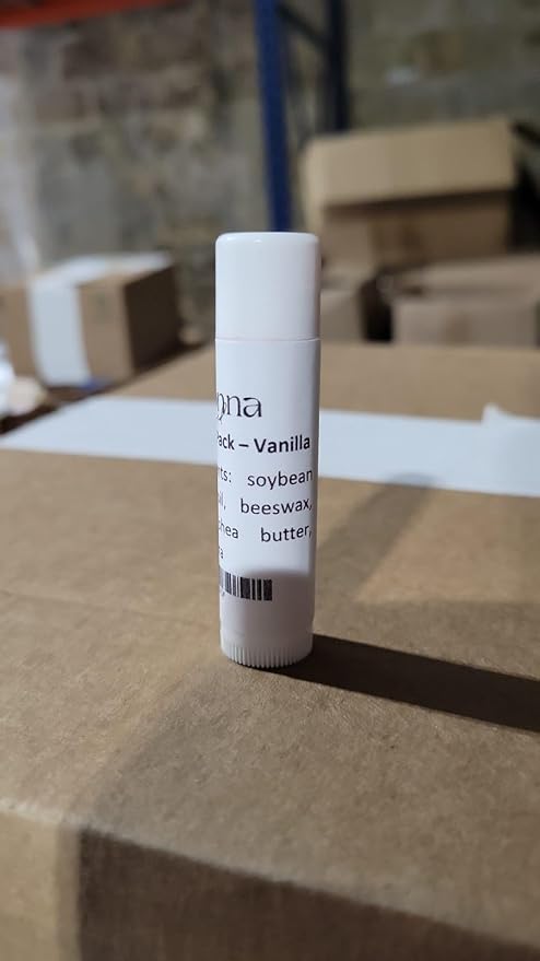 Lip Balm Bulk Unlabeled - Made in USA Bulk Chapstick - Natural Ingredients Vitamin E Shea Butter - Custom Chapstick Bulk For Party & Wedding Favors (50 Count, Vanilla)